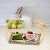 Поднос для сервировки, корзина с фруктами ручной работы, блюдо для демонстрации еды, бамбуковое хранилище для вечеринок