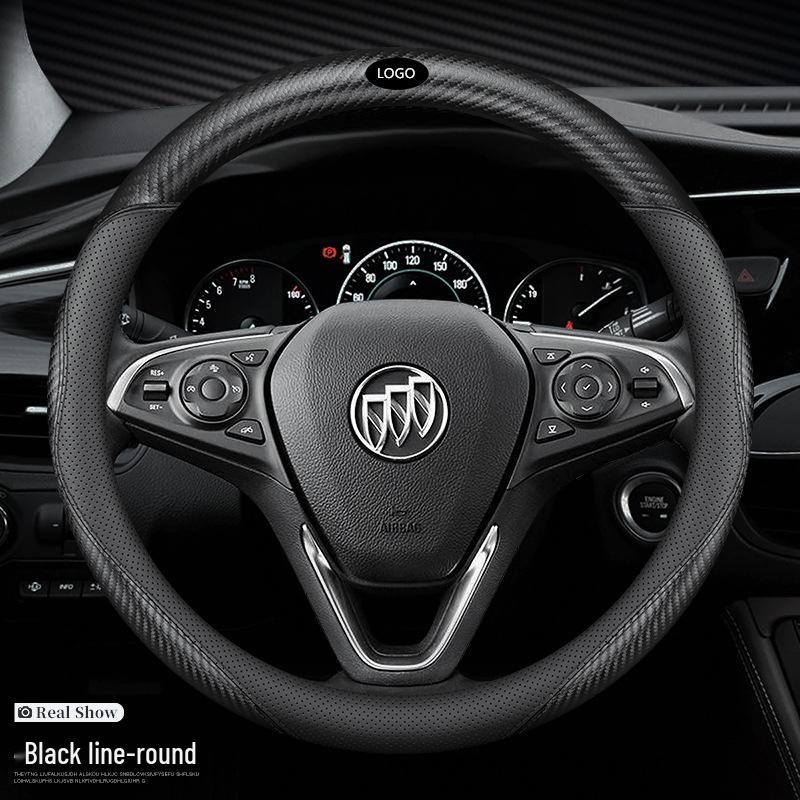 Buick Steering Wheel Cover - Carbon Fiber for Regal, LaCrosse, Verano, Envision, Enclave, Encore, GL8/6