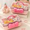 Children's Storage Box Multi-layer Hairpin Storage Box Cute Girls Jewellery Box Children's Hair Accessories Storage Box