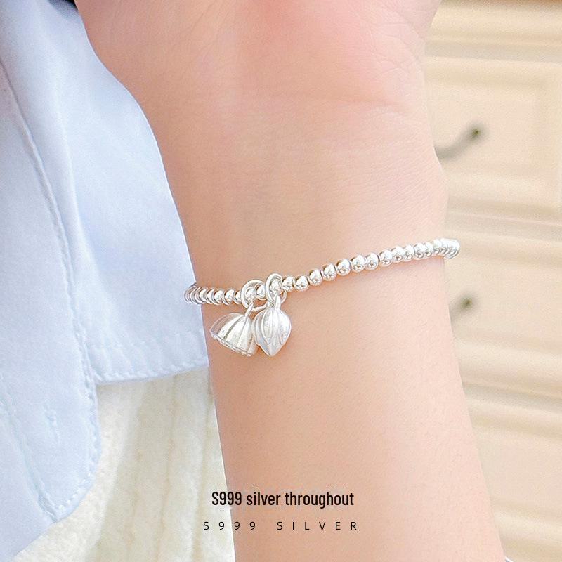 Браслет из бисера лотоса Banyan Tree S999 Silver - универсальный женский ювелирный подарок высокого класса