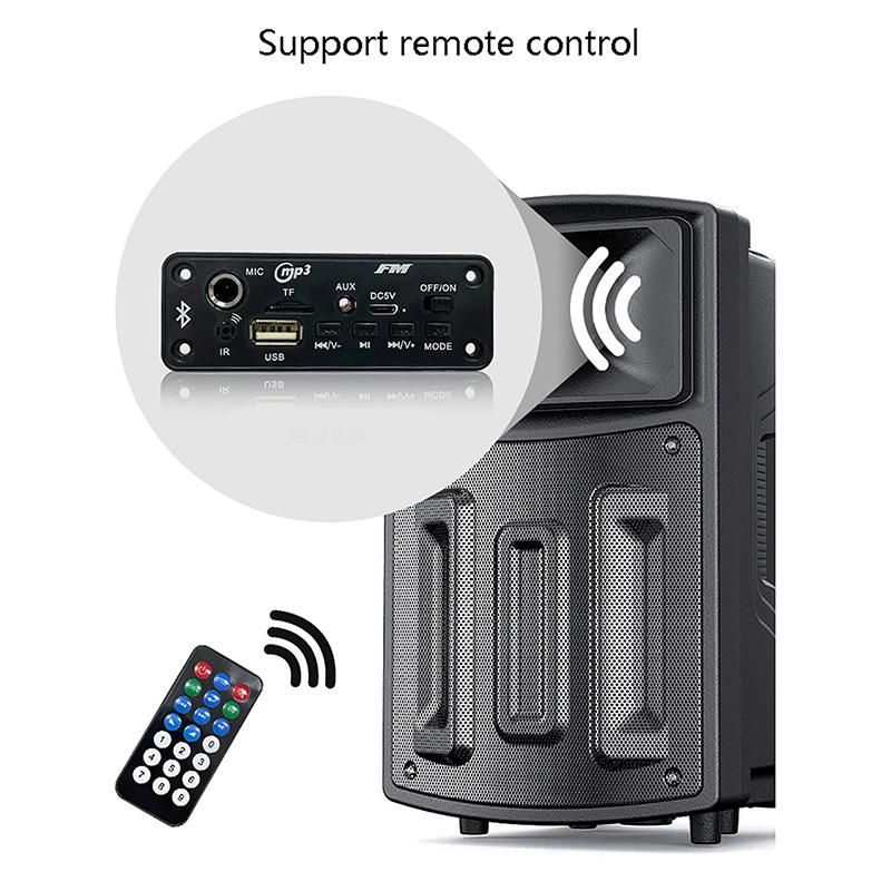 10W 6W Bluetooth Amplifier Mp3 Decoder Board Microphone Car Mp3 Player Recharge Fm Radio Module Microphone Tf Usb Amplificador