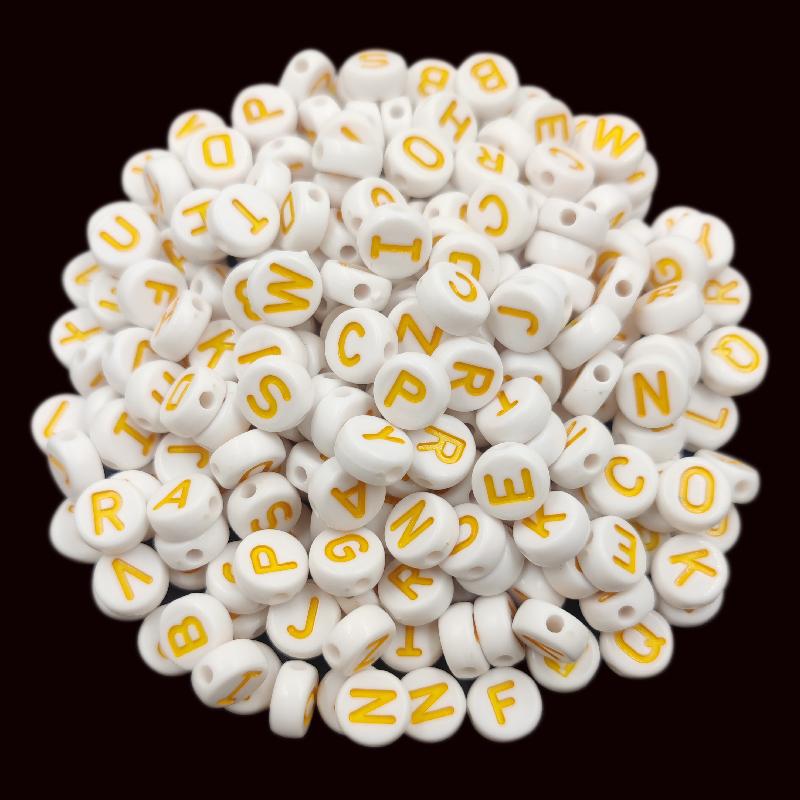 20 шт. 10 мм яркие цвета акриловые буквы свободные бусины DIY ремесла ожерелье браслет кулон для изготовления ювелирных изделий