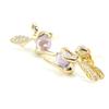 Les Trésors De Lily [D6828] - Gold Plated 'Tinker Bell' Golden Amethyst Earrings - 10x15 Mm