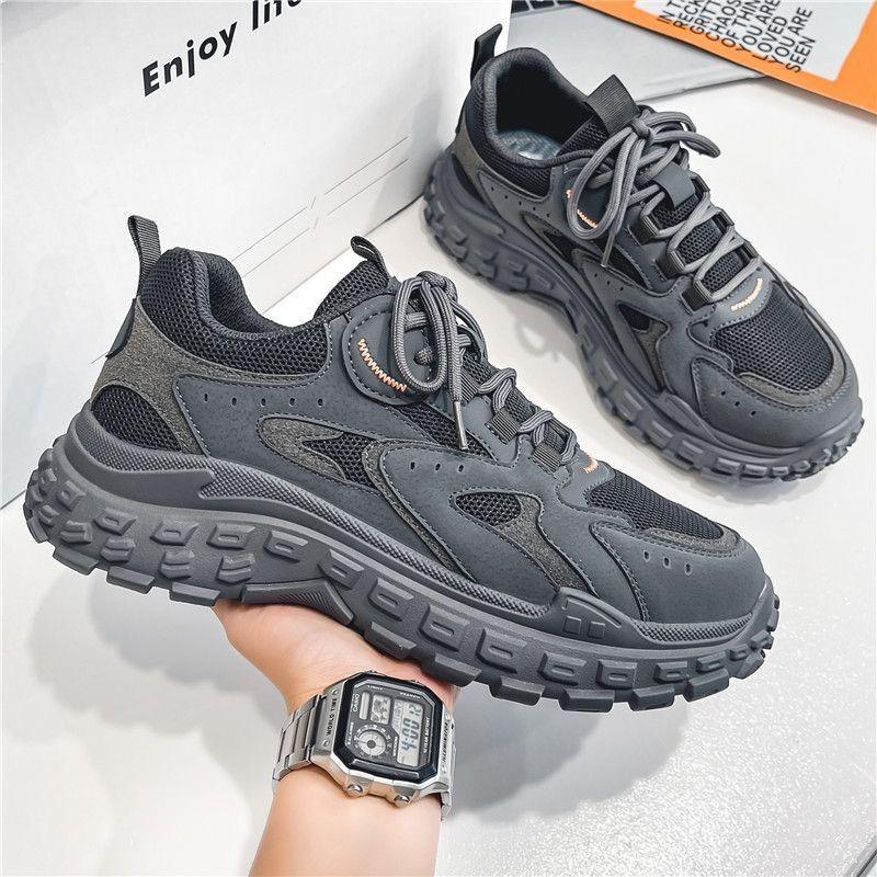 Mesh Clunky Sneakers Male Casual Walking Men Shoes Fashion Outdoor Running Sneaker Thick Sole Sports Jogging Shoe 2024 Trainers