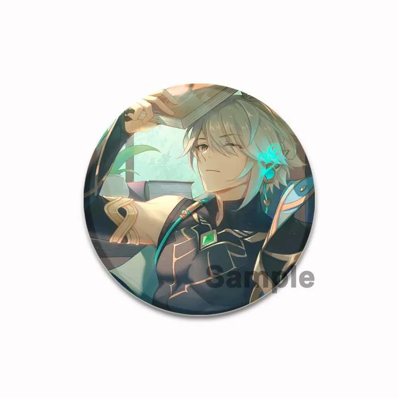 32/44/58 мм значок Genshin Impact, броши ручной работы на одежду, рюкзак, аксессуары для косплея, брошь Alhaitham, мультяшные значки на лацкан, подарки