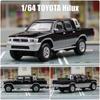 1/64 TOYOTA Hilux Pickup Truck Miniature Toy Car Vehicle Premium Model Free Wheels Diecast Metal Alloy Collection Gift