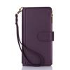 Multi Card Zippered Wallet with Short Hand Rope and Long Hanging Rope Phone Cover Case for iPhone Series/Samsung Series