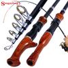 SOUGAYILANG Travel Portable Telescopic Fishing Pole Rod 1.6M High-density Glass Fiber Casting  Spinning Fishing Rod Fishing Supplies