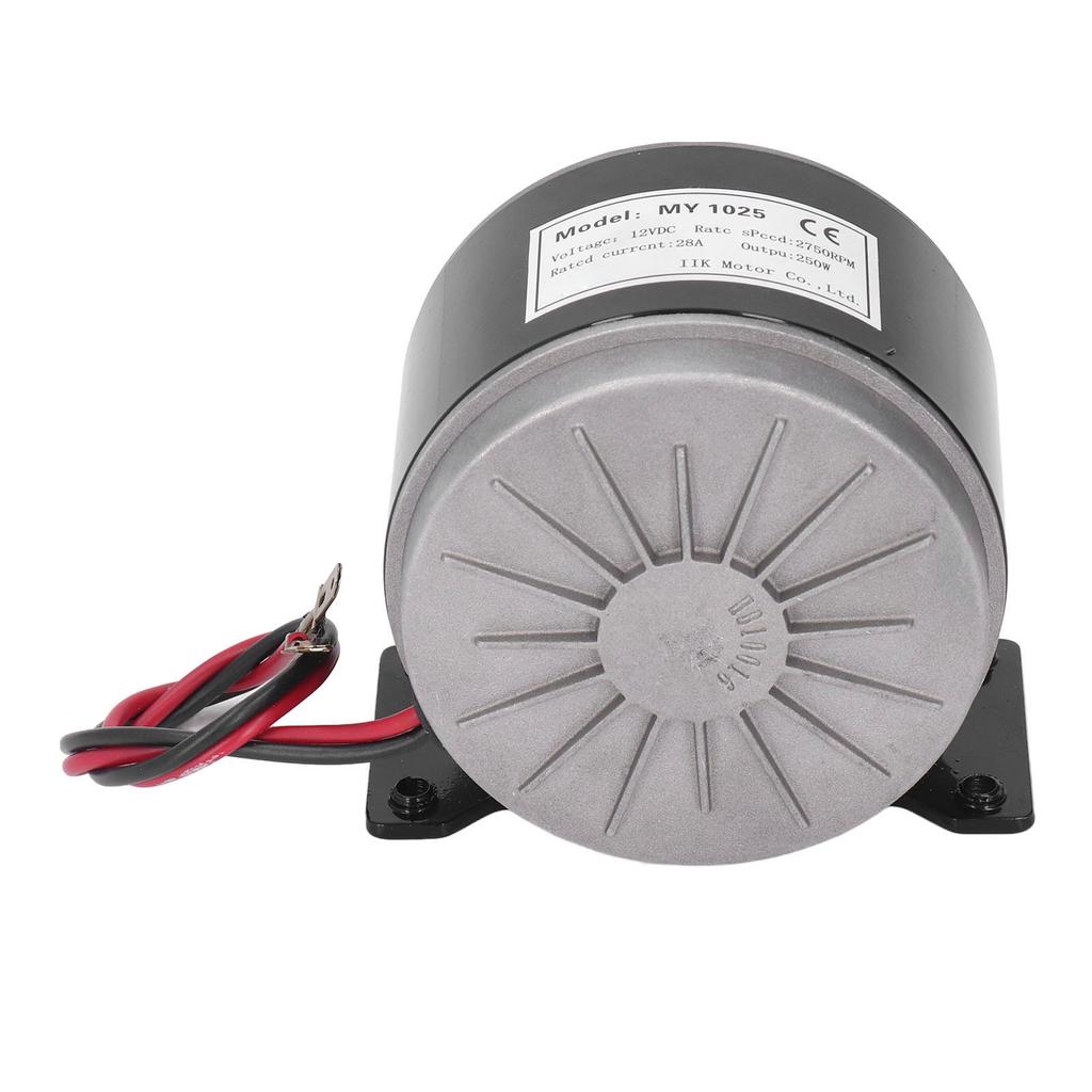 MY1025 12 В 250 Вт высокоскоростной щеточный двигатель постоянного тока 2750 об/мин высокоэффективный алюминиевый электродвигатель постоянного тока для