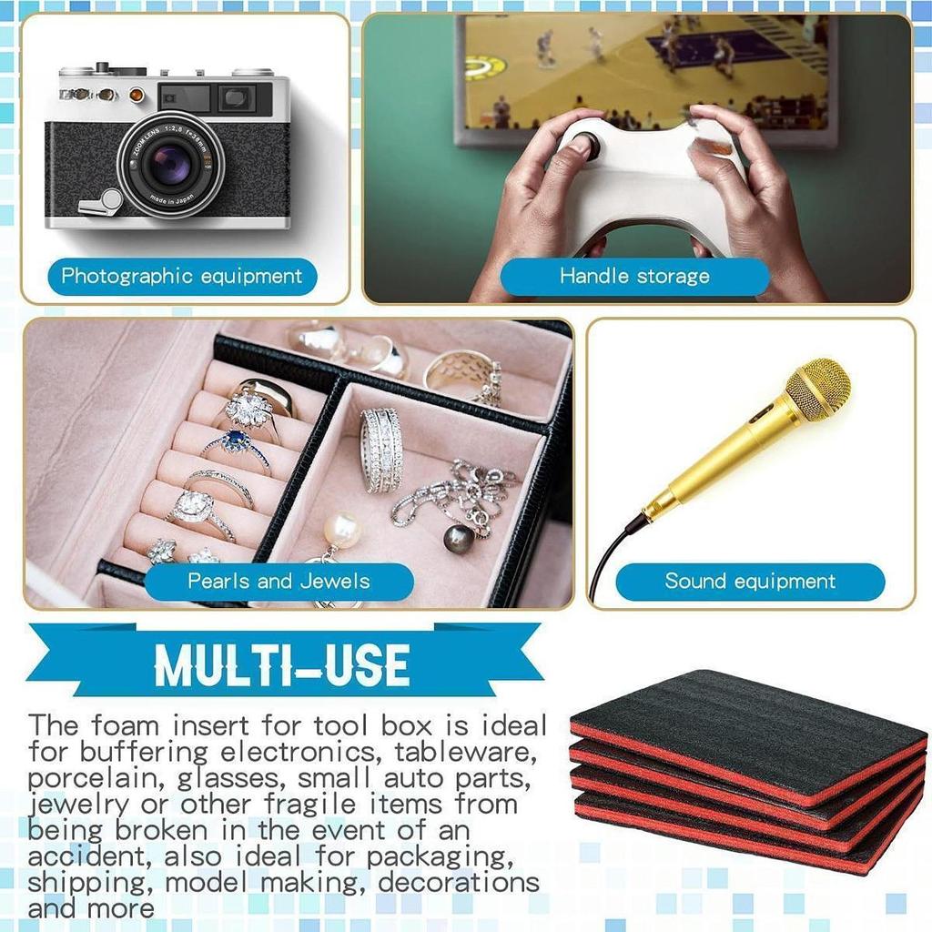 4шт пенопластовые вставки упаковка подушки ящик для инструментов для настольных миниатюр