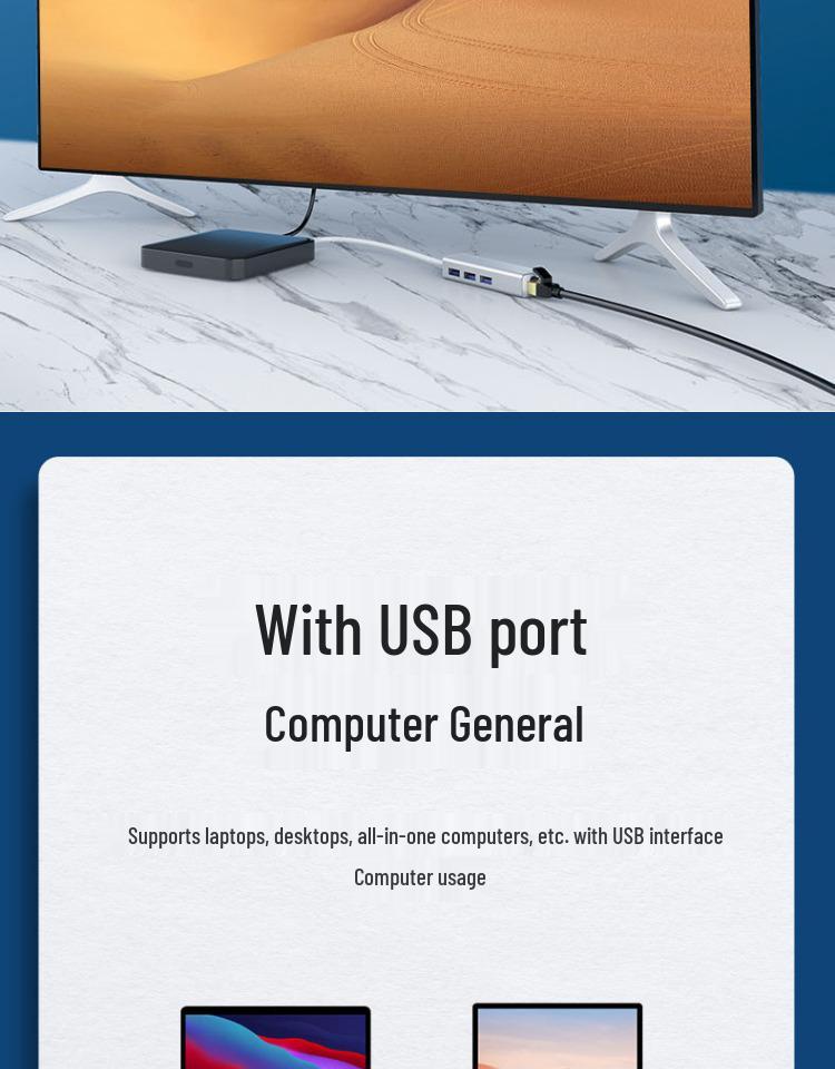 USB to RJ45 Gigabit Network Adapter, Type-C to Ethernet Cable Converter