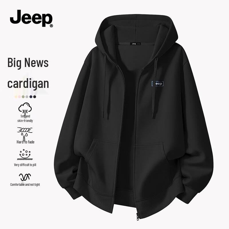 Jeep Мужская повседневная толстовка с капюшоном на молнии