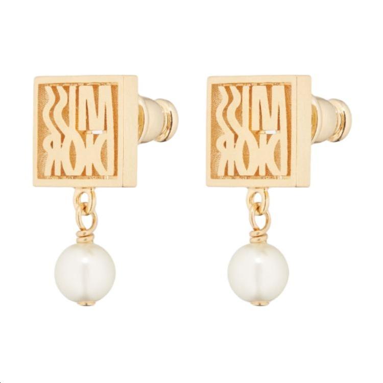 DIOR Stud Earrings Women's Gold E3559WOMRSD301