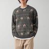 Men's Sweater2024Autumn and Winter New Cartoon Trendy Round Neck Jacquard Pullover Knitting Outer Wear Underwear Sweater Men
