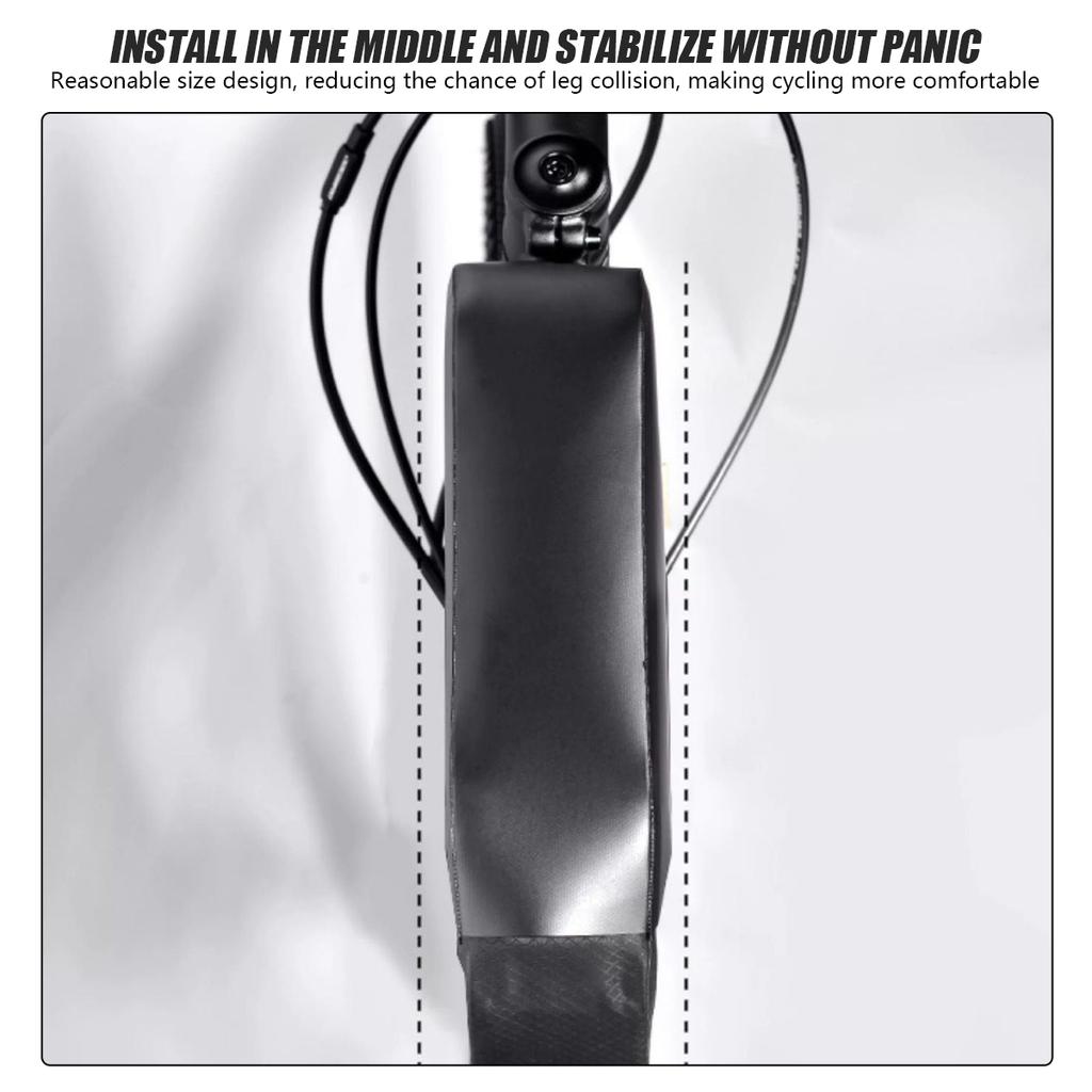 Черная велосипедная сумка водонепроницаемая для велоспорта верхняя передняя на раму магнитная застежка система фиксации для МТБ шоссейного велосипеда