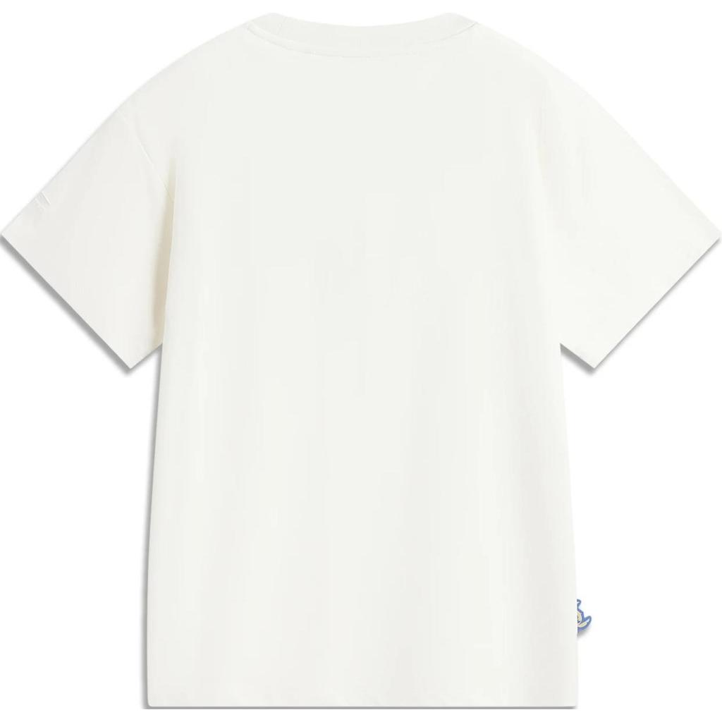 Футболка с коротким рукавом Li Ning X Disney Collaboration Stitch Series Cartoon Anime с круглым вырезом, удобная дышащая свободная женская футболка ATSU170-5