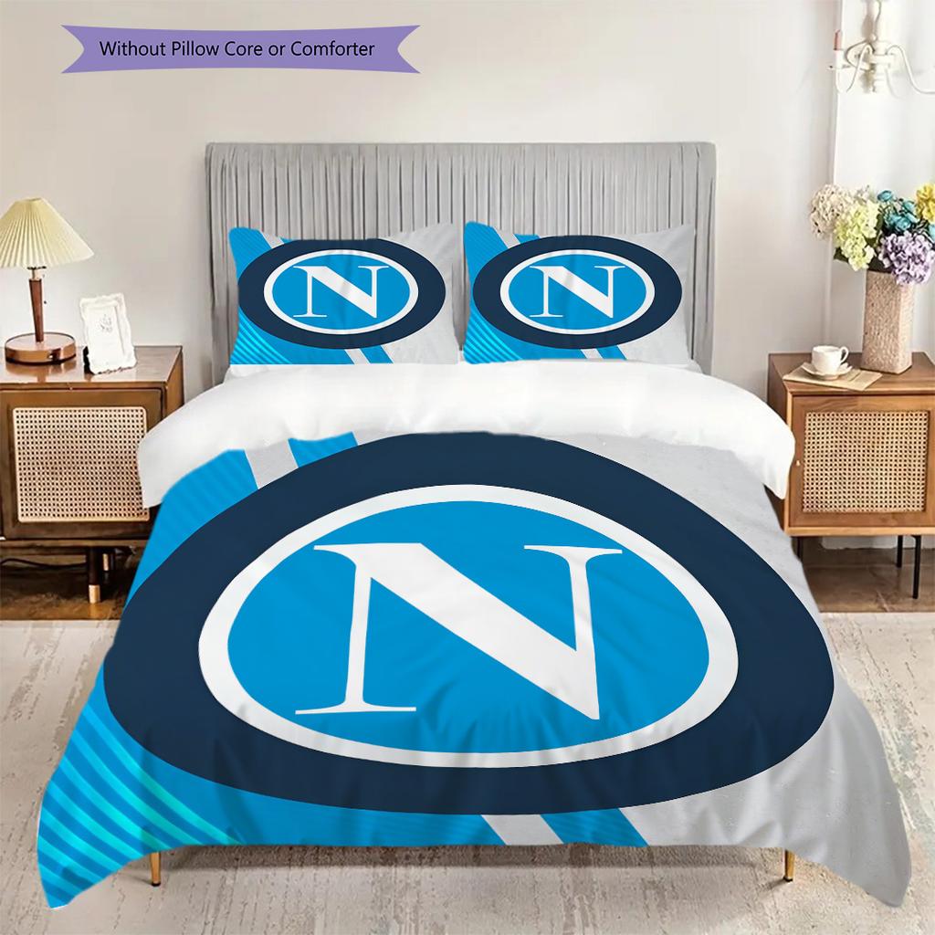 SSC Napoli Комплект постельного белья с узором Одеяло Пододеяльник Наволочка Домашний Декор Подарок на День Рождения (1 пододеяльник + 2 наволочки, без наполнителя)