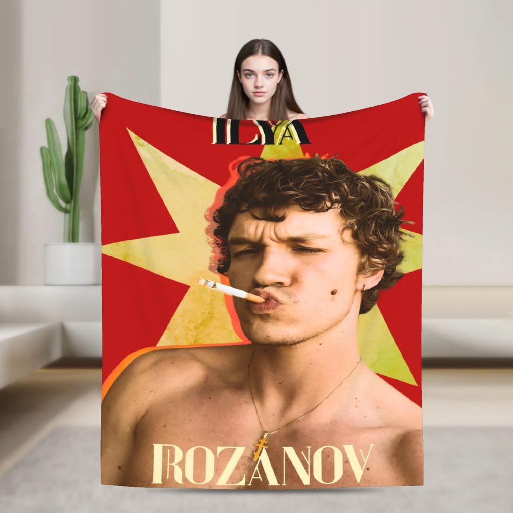 Heated Rivalry Knitted Blankets Cute Hollanov  Flannel Throw Blankets Summer Air Conditioning Decoration Soft Warm Bedspreads