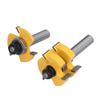 2Pcs Tongue Groove Router Bit T Shape 3 Teeth 1 Bearing Woodworking Milling Cutter 12in Shank