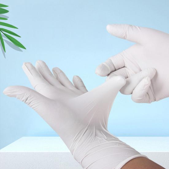 50 шт. Одноразовые нитриловые перчатки Без пудры Латексные Рабочие перчатки Эластичные Устойчивые к проколам Защитные Безопасность