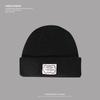 Autumn and Winter Hats for Women Cute Bear Cloth Label Woolen Hat Warm Ear Protection  Outdoor Street Knitted Hat  Small Cold Hat Showing Face