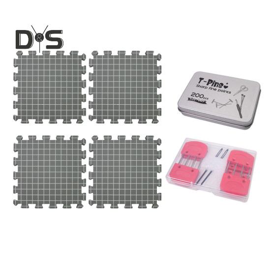 Набор ковриков для блокирования вязания. Плотный пенопластовый коврик с сеткой. Многоразовая односторонняя блокировочная доска для вязания крючком или спицами.