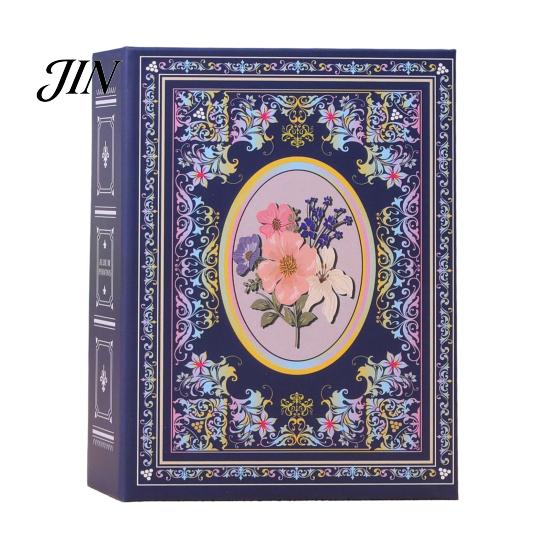 Compact Photo Album Album, Laminated Sleeve Page Refillable Mini Picture Holder, Vintage Ethnic Style Memory Book for Travel Postcards & Photos,