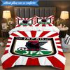 3PCS Japan Football Association Emblem Bedding Set 2D Printing (Includes 1 Duvet Cover + 2 Pillowcases Coreless), Bedroom decor,Fan gift