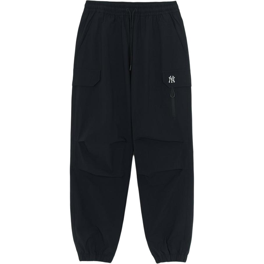 New MLB Knitted Sweatpants Men's Black 3AWPB0354-50BKS