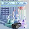 Складные беспроводные Bluetooth-наушники с микрофоном и светодиодной подсветкой, большие гарнитуры, игровой шлем, стереонаушники для музыки, для сотового телефона, ноутбука