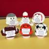 Mini Crochet Sports Ball with Positive Card Wooden Base Knitting Basketball Soccer Rugby Badminton Golf Doll Stress Relief Desktop Decoration Ornament