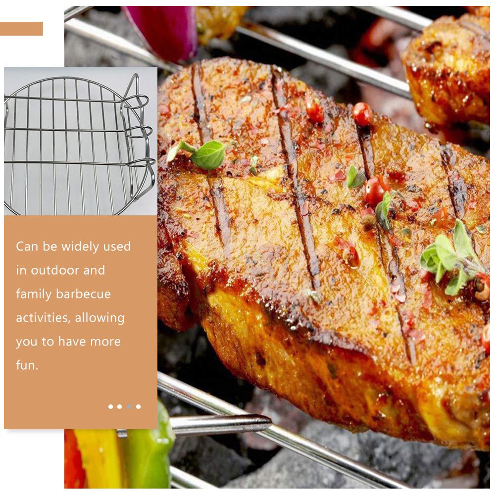 50 шт. шампуров из нержавеющей стали в форме гусиного хвоста для гриля, аксессуары для барбекю, палочки для жарки