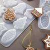 Christmas Series Bell Snowflake Elk Pendant Keychain Silicone Mold Uv Epoxy Resin Moulds Making DIY Pendants Accessories Molds