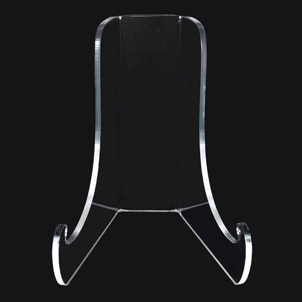 Shallow Support Ledges Acrylic Flat Plate Stand 60-Degree Angle Clear Display Easel Stand Back Durable Book Stand Displaying