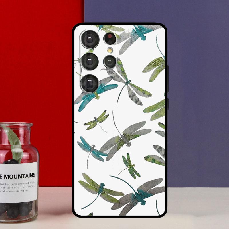 Цветочный Разноцветный Стрекоза Чехол-Фонда Для Samsung Galaxy S25 Ultra S9 S10 S20 FE S21 S22 S23 Plus S24 Ultra Чехол для Телефона