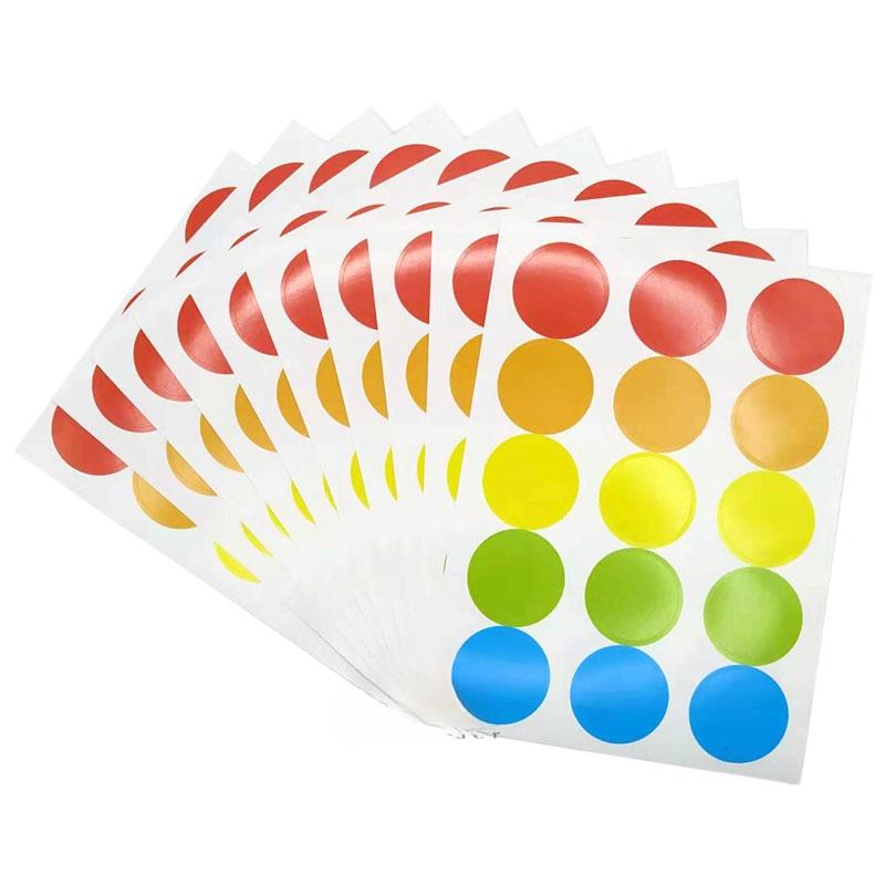 10 листов маленьких круглых наклеек, этикеток, круглых наклеек, самоклеящихся этикеток, 6 мм/8 мм/10 мм/20 мм, цветных круглых наклеек