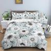 Daisy King Queen Duvet Cover Flowers Butterfly Bedding Set For Kids Teens Adults White Floral Theme 2/3pcs Polyester Quilt Cover