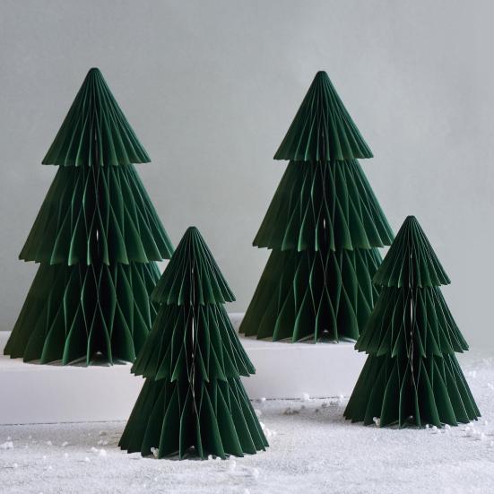 3D бумажная рождественская елка многоразовое настольное украшение сотовое дерево простая сборка мини рождественская елка для праздничного стола центральное украшение