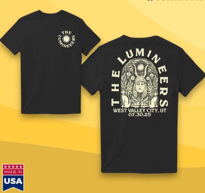 The Lumineers West Valley City UT July 30 2025 Concert T-Shirt