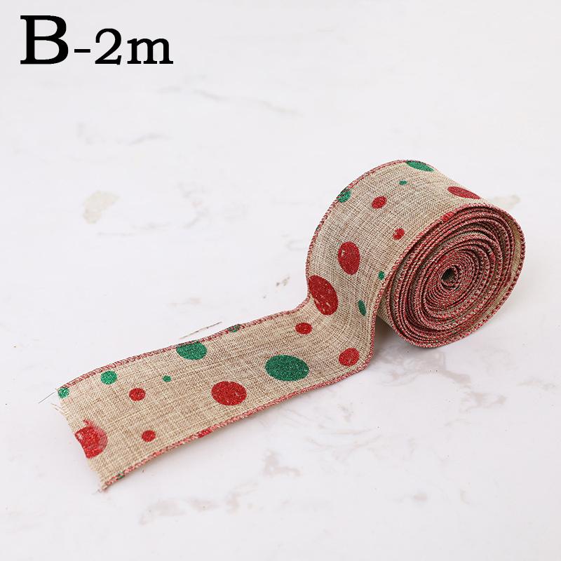 Christmas Ribbon DIY Gift Packaging Party Decor Linen Decorations