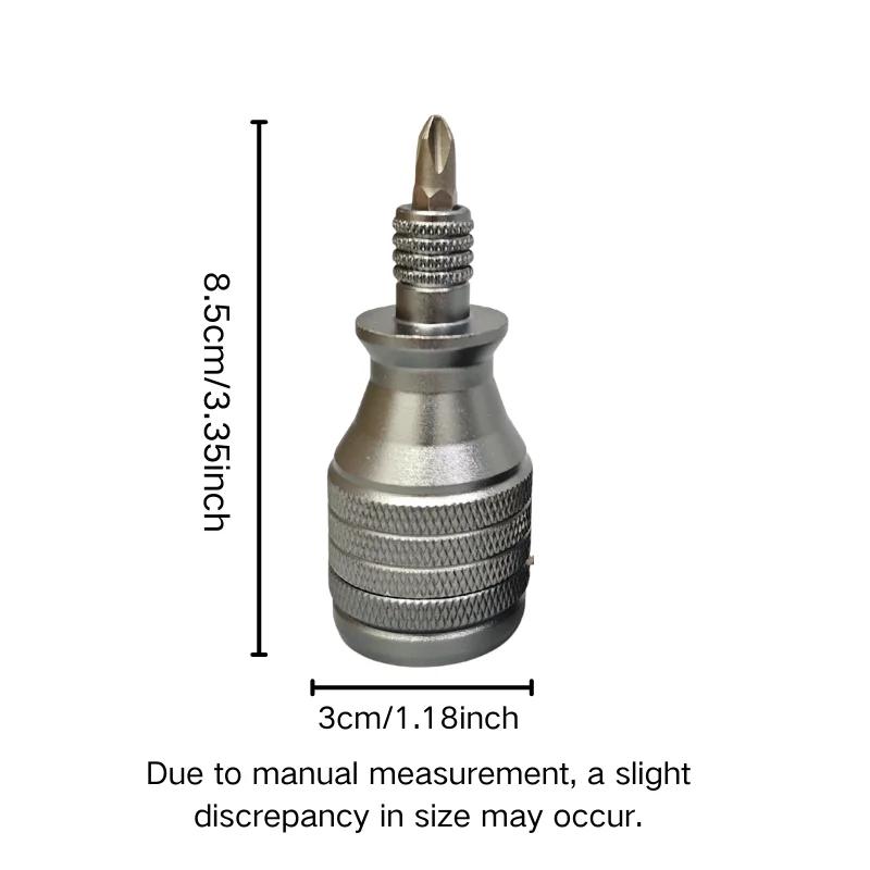 7-in-1 Industrial Mini Screwdriver Set - Aluminum Alloy Handle with High Hardness Phillips/Slotted Bits Multi-Function EDC Tool