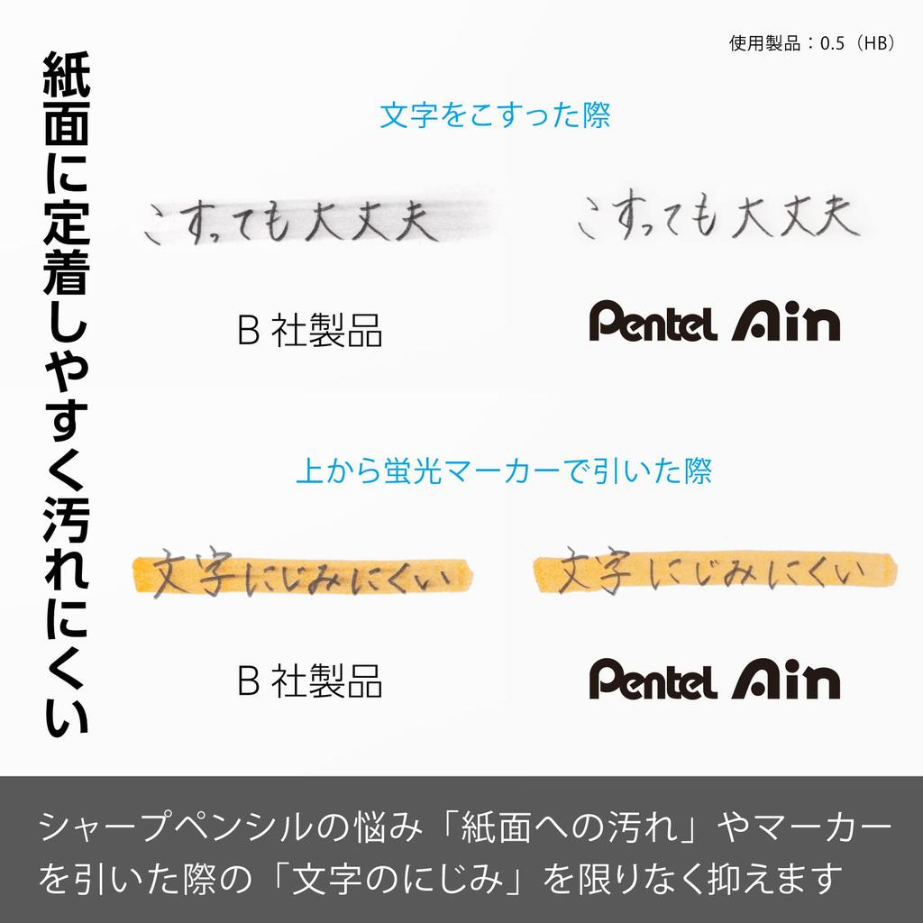 Pentel Ain Mechanical Pencil Lead, 0.3mm 2B, 3-pack, AMZ-XC2832B3P