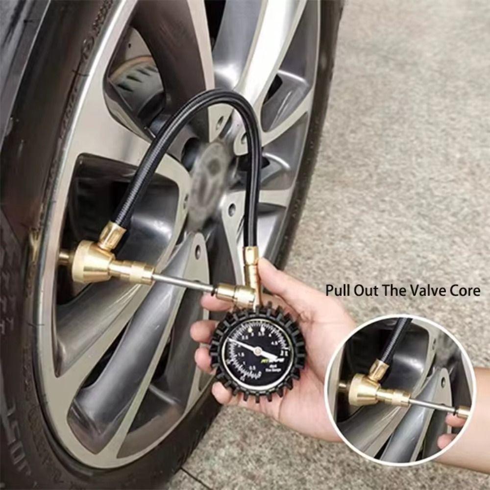 Digital Display Tire Pressure Gauge 200 Psi Capacity 75Psi Range Mechanical Tire Gauge Accurate Reading Metal Manometer