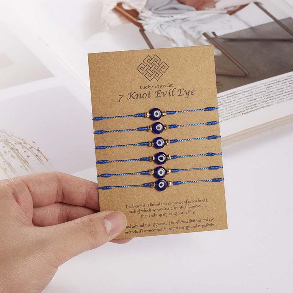 Blue Eye Blue Eyes Blue Eye Bracelets Braided Hand Ropes Hand-woven Bracelets Couple Bracelets
