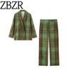 Za Autumn New Women's Clothing Zr European and American Style Fashion Plaid Draped Suit Pants 8383032 500