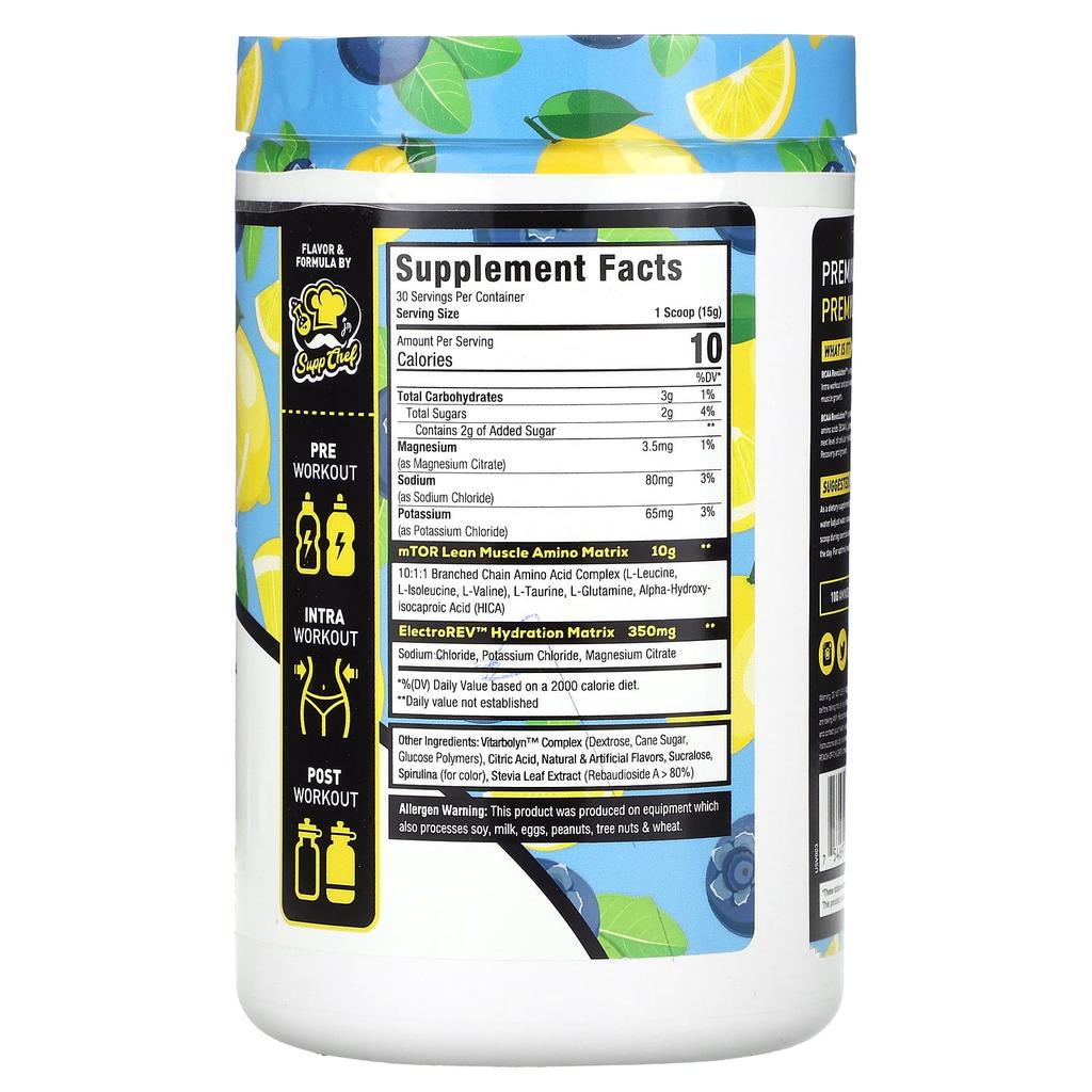 Bcaa, Revolution, Blueberry Lemonade, 450G(15.9Oz)