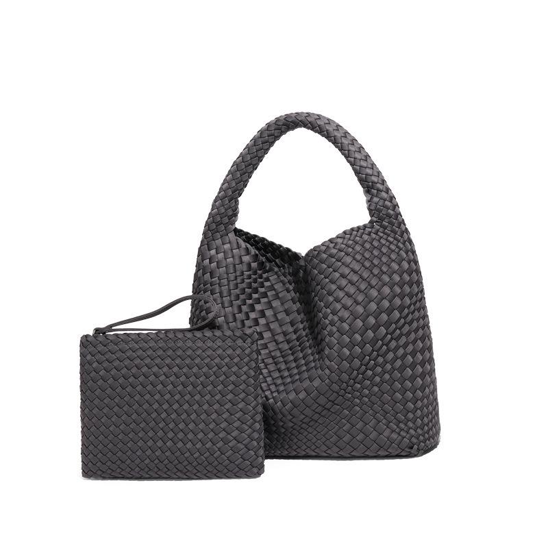 Стильная плетеная вручную сумка-тоут большой вместимости для мамы и ребенка с универсальным плечевым ремнем