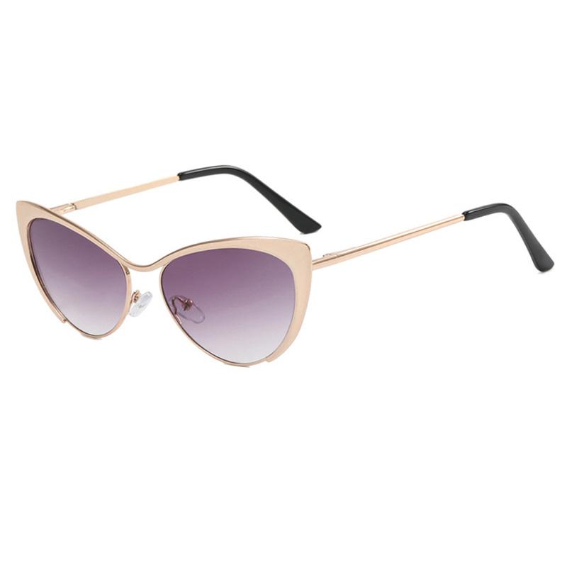 SHAUNA Anti-Blue Light Модные женские очки кошачий глаз с оптической оправой Весенние шарнирные металлические градиентные солнцезащитные очки UV400