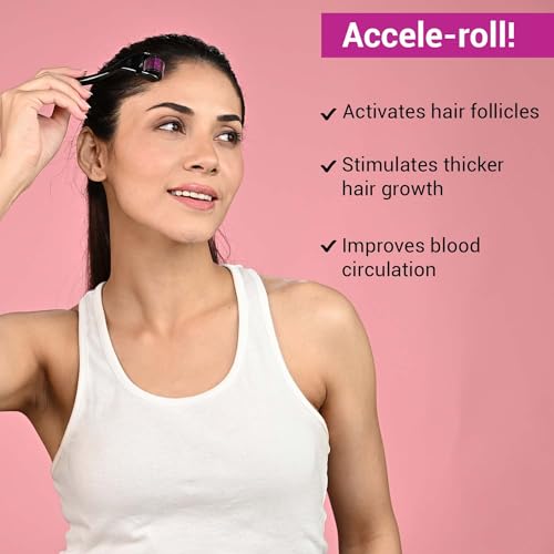 Sotrue Derma Roller For Hair Growth 0.5 Mm with 540 Titanium Needles | Repairs Damaged Hair, Activates Hair Follicles |For Hair Fall & Hair Thickening