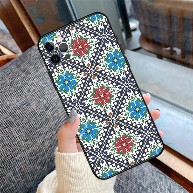 Украина Украинская вышивка Чехол для телефона Для iPhone 16 15 13 12 11 14 Pro Max 12 13 mini XR 15 16 Plus 16e Защитный корпус